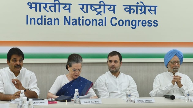 Whoever is elected on Saturday will be the first non-Gandhi to head the 134-old party since March 1998 when Sonia Gandhi took over as the Congress president and remained at the helm for over 19 years till December 2017 when she handed over the baton to Rahul Gandhi.(Vipin Kumar/ HT Photo)