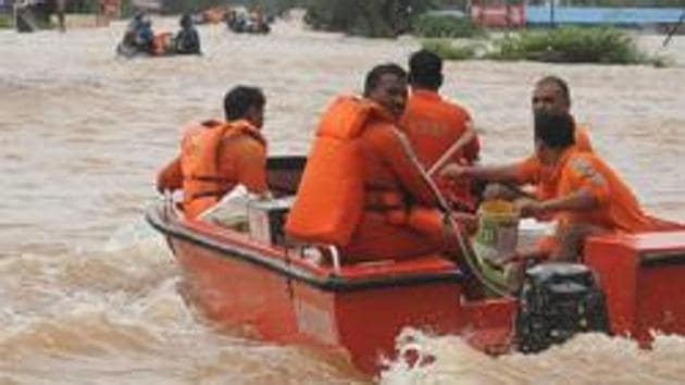 Pune, India - Aug. 8, 2019: Flood situation in Kolhapur, India, on Thursday, August 8, 2019. (Anil Velhal)