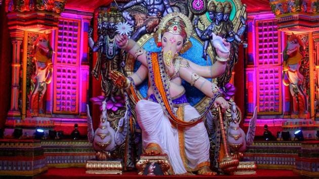 The Chinchpokli Chintamani Mandal is coordinating with Mumbai Police to welcome Bappa and maintain crowd. (PTI photo) The Chinchpokli Chintamani Mandal is coordinating with Mumbai Police to welcome Bappa and maintain crowd. (PTI photo)