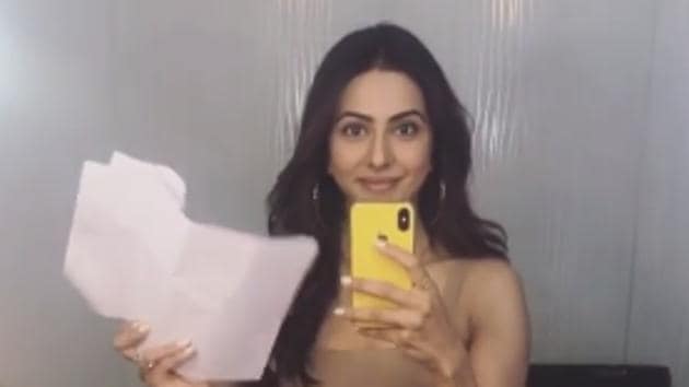 Rakul Preet Singh shared a boomerang video at the start of Indian 2’s shoot.(Instagram)