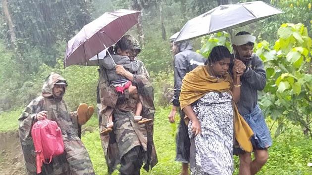 Army personnel continue rescue operations in flood hit Wayanad on Saturday. In the worst-hit Puthumala in Wayanad, which was struck by a massive landslide on Thursday, eight people were still missing and search operations are on, said chief minister Pinarayi Vijayan. (ANI)