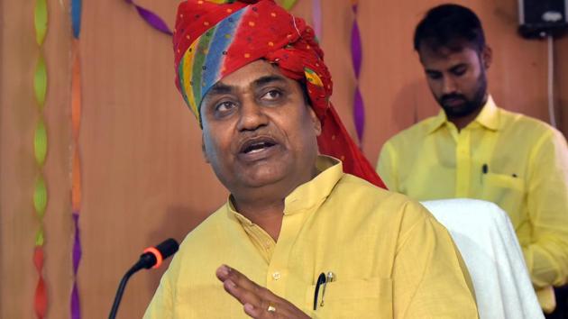 Rajasthan education minister Govind Dotasara.(Prabhakar Sharma/HT photo)