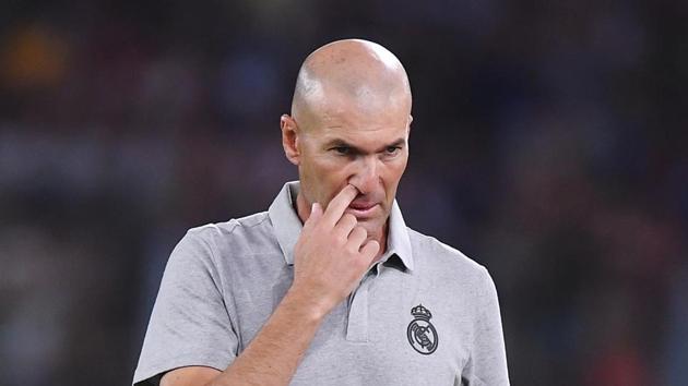 Real Madrid coach Zinedine Zidane. (REUTERS) Real Madrid coach Zinedine Zidane. (REUTERS)