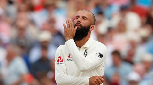 Moeen Ali during the first Ashes Test between England and Australia.(Action Images via Reuters)