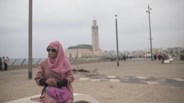 Fatimazehra Belloucy, 25, has dealt with skin cancer and other problems because of XP. “If only people made it easier. Their words hurt. I feel entirely alienated,” she said, describing how she faces scared looks and hateful comments as she passes by. “No one would take care of me, so I had to do it myself,” said Belloucy, who received her high school diploma and is now enrolled in university. She hopes to land work helping with the disease. (Mosa'ab Elshamy / AP)