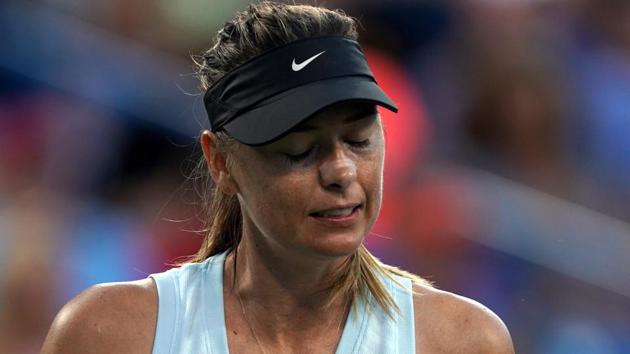 Maria Sharapova (RUS) reacts against Alison Riske (USA)(USA TODAY Sports)