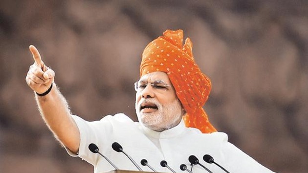 Prime Minister Narendra Modi has also addressed the nation on Independence Day six times so far.(HT image)