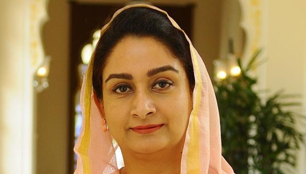 Union Minister Harsimrat Kaur Badal on Wednesday chided Pakistan minister Fawad Chaudhary. Photo by Anil Dayal/Hindustan Times