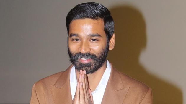 Actor Dhanush at the trailer launch of his film The Extraordinary Journey of the Fakir.(IANS)