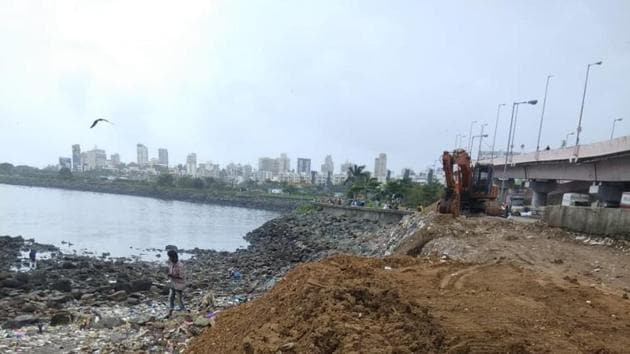 The BMC cleared 4,124 tonnes of waste from the Mahim area over one month.(HT Photo)