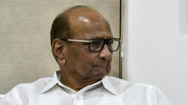 Nationalist Congress Party (NCP) chief Sharad Pawar, who is currently visiting flood-affected areas in the state, said the Karnataka government released water from the Almatti dam only after he asked Prime Minister (PM) Narendra Modi to intervene.(Kunal Patil/HT Photo)