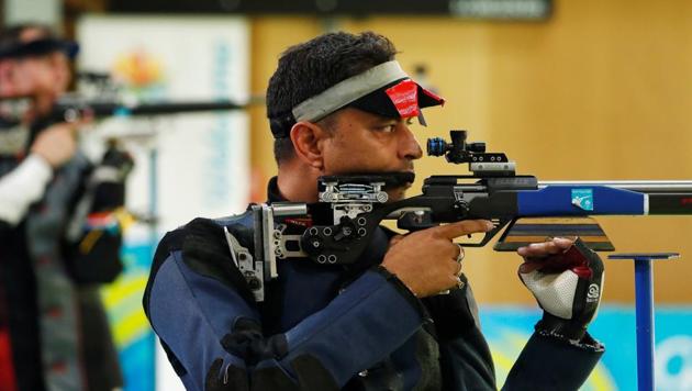 FILE PHOTO: Shooting - Gold Coast 2018 Commonwealth Games - Men's 50m Rifle 3 Positions - Finals - Belmont Shooting Centre - Brisbane, Australia - April 14, 2018. Sanjeev Rajput of India. (REUTERS) FILE PHOTO: Shooting - Gold Coast 2018 Commonwealth Games - Men's 50m Rifle 3 Positions - Finals - Belmont Shooting Centre - Brisbane, Australia - April 14, 2018. Sanjeev Rajput of India. (REUTERS)