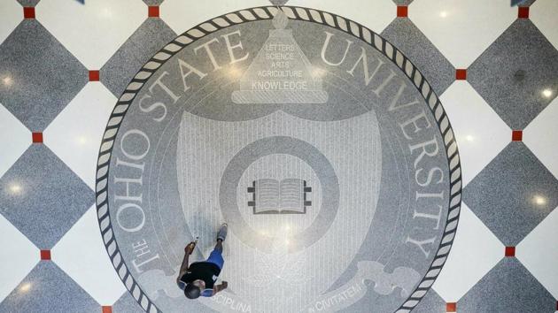 A pedestrian pass through Ohio State University's student union in Columbus, Ohio.(AP File Photo) A pedestrian pass through Ohio State University's student union in Columbus, Ohio.(AP File Photo)