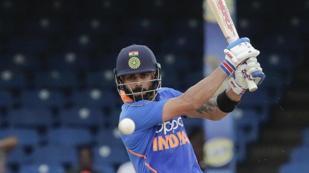 India captain Virat Kohli bats against West Indies.(AP)