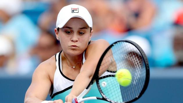 Ashleigh Barty in action at the Cincinnati Masters(AFP)