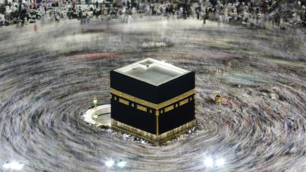 Muslim pilgrims circumambulate the Kaaba, the cubic building at the Grand Mosque, durning the hajj pilgrimage in the Muslim holy city of Mecca, Saudi Arabia,on Tuesday, Aug. 13, 2019. The hajj, one of the world’s largest annual religious gatherings, is one of the five pillars of Islam and must be undertaken by all Muslims with the means at least once in their lives. (Amr Nabil / AP) Muslim pilgrims circumambulate the Kaaba, the cubic building at the Grand Mosque, durning the hajj pilgrimage in the Muslim holy city of Mecca, Saudi Arabia,on Tuesday, Aug. 13, 2019. The hajj, one of the world’s largest annual religious gatherings, is one of the five pillars of Islam and must be undertaken by all Muslims with the means at least once in their lives. (Amr Nabil / AP)
