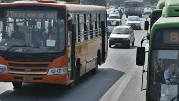 The draft proposal on free ride for women in public buses in Delhi is awaiting comments and suggestions from four different departments in the Delhi government, after which it is likely to be sent to the Delhi cabinet again for final approval, senior government officials said. (Raj K Raj/ Hindustan Times) The draft proposal on free ride for women in public buses in Delhi is awaiting comments and suggestions from four different departments in the Delhi government, after which it is likely to be sent to the Delhi cabinet again for final approval, senior government officials said. (Raj K Raj/ Hindustan Times)
