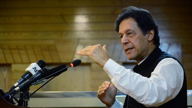 Pakistan Prime Minister Imran Khan addresses the Azad Kashmir parliament on Pakistan's 72nd Independence Day in Muzaffarabad, Pakistan-occupied Kashmir, August 14, 2019 (REUTERS) Pakistan Prime Minister Imran Khan addresses the Azad Kashmir parliament on Pakistan's 72nd Independence Day in Muzaffarabad, Pakistan-occupied Kashmir, August 14, 2019 (REUTERS)