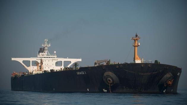 Iranian supertanker Grace 1 seen off the coast of Gibraltar on August 15, 2019. Gibraltar's Supreme Court ruled to release an Iranian supertanker seized last month on suspicion of shipping oil to Syria in breach of EU sanctions, despite a last-minute US request to detain the vessel. (JORGE GUERRERO / AFP) Iranian supertanker Grace 1 seen off the coast of Gibraltar on August 15, 2019. Gibraltar's Supreme Court ruled to release an Iranian supertanker seized last month on suspicion of shipping oil to Syria in breach of EU sanctions, despite a last-minute US request to detain the vessel. (JORGE GUERRERO / AFP)