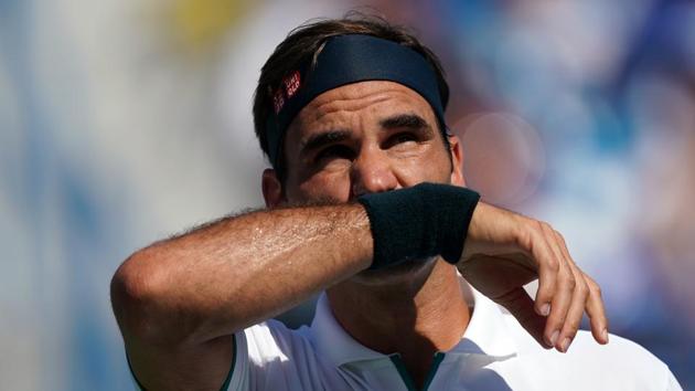 Roger Federer (SUI) reacts against Andrey Rublev (RUS) during the Western and Southern Open tennis tournament at Lindner Family Tennis Center. Mandatory Credit: Aaron Doster-USA TODAY Sports (USA TODAY Sports) Roger Federer (SUI) reacts against Andrey Rublev (RUS) during the Western and Southern Open tennis tournament at Lindner Family Tennis Center. Mandatory Credit: Aaron Doster-USA TODAY Sports (USA TODAY Sports)