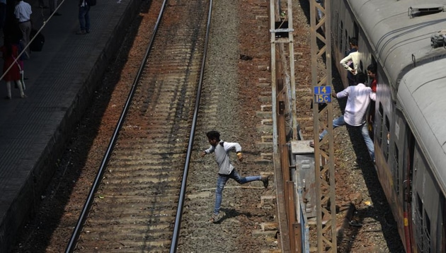 However, the train began to move before he could board it, and he slipped and fell into the gap between the train and the platform. (HT image) However, the train began to move before he could board it, and he slipped and fell into the gap between the train and the platform. (HT image)