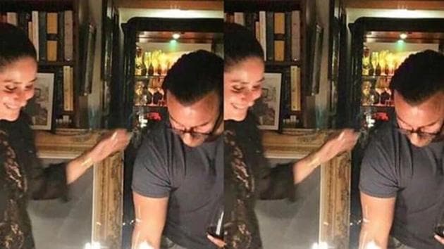 Saif ALi Khan celebrates his birthday with wife Kareena Kapoor and son Taimur in London.