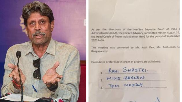 Kapil Dev-led CAC misspelled Mike Hesson’s name while submitting their recommendation for the appointment of Indian cricket team head coach(HT Collage)