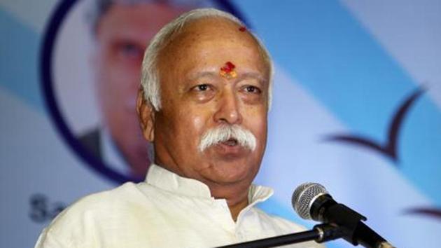 RSS chief Mohan Bhagwat was speaking at a function organized by Laghu Udyog Bharti, an RSS outfit.(HT PHOTO.) RSS chief Mohan Bhagwat was speaking at a function organized by Laghu Udyog Bharti, an RSS outfit.(HT PHOTO.)