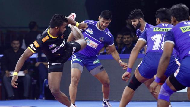 Siddharth Desai won 18 points.(Pro Kabaddi League)