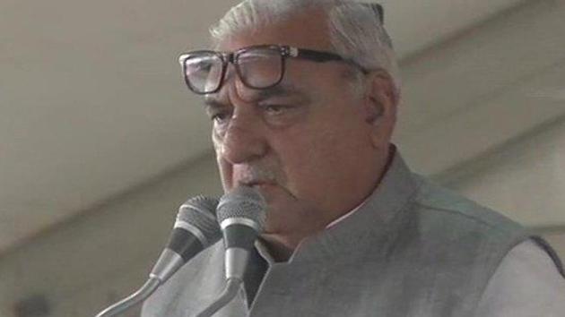 Ex-Haryana CM speaks at Rohtak Rally.(ANI/Twitter)