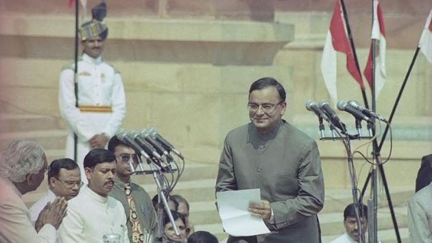 In 1999, Jaitley was elevated to the position of a spokesperson of the Bharatiya Janata Party. He later became a Minister of State in the Department of Information and Broadcasting and was given additional charge of a few other ministries. (HT Archive)
