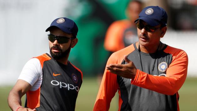 India coach Ravi Shastri with Virat Kohli.(Reuters)