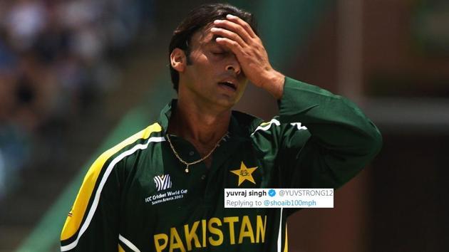 Shoaib Akhtar gets reply from Yuvraj Singh. (Getty Images) Shoaib Akhtar gets reply from Yuvraj Singh. (Getty Images)