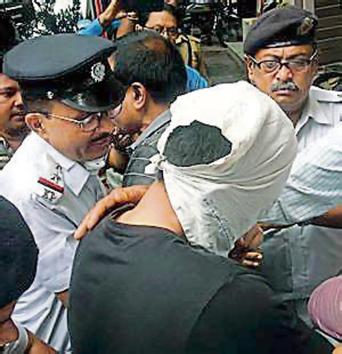 Parwez Arsalan after being produced before a court in Kolkata on Sunday. (ANI) Parwez Arsalan after being produced before a court in Kolkata on Sunday. (ANI)