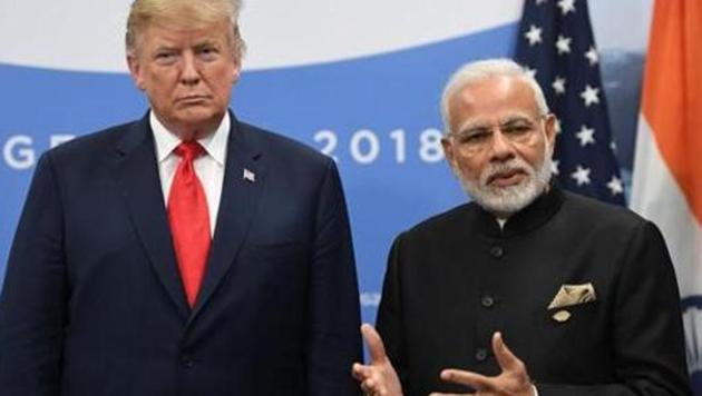 US President Donald Trump with India’s Prime Minister Narendra Modi.(AFP file photo)