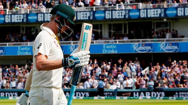 Australia's Steve Smith walks after losing his wicket.(Reuters)