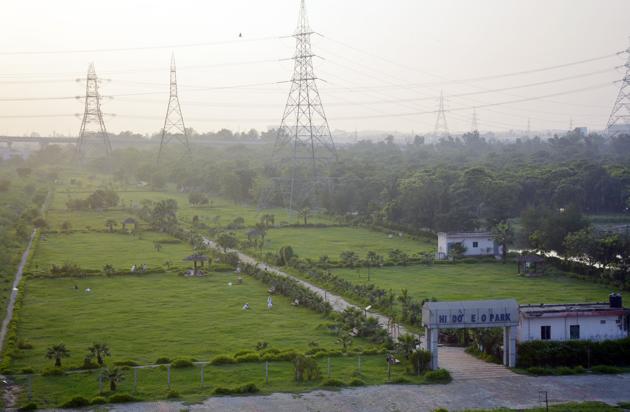 A view of the Hindon Eco Park in Ghaziabad. (Sakib Ali / HT Photo) A view of the Hindon Eco Park in Ghaziabad. (Sakib Ali / HT Photo)