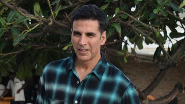 Actor Akshay Kumar during media interactions for his film Mission Mangal in Mumbai.(IANS)