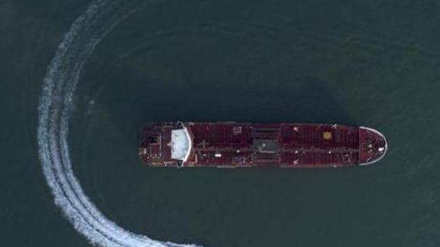 The Iranian tanker caught in a standoff between Tehran and the West was sailing to Greece after leaving Gibraltar.(AP photo)