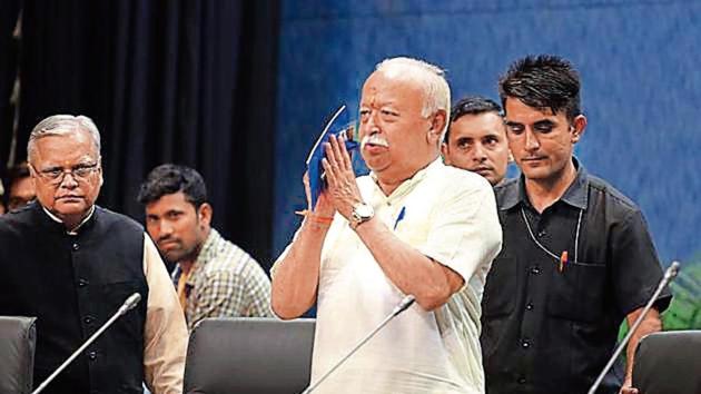 RSS chief Mohan Bhagwat had called for a conversation on reservation.(HT image)