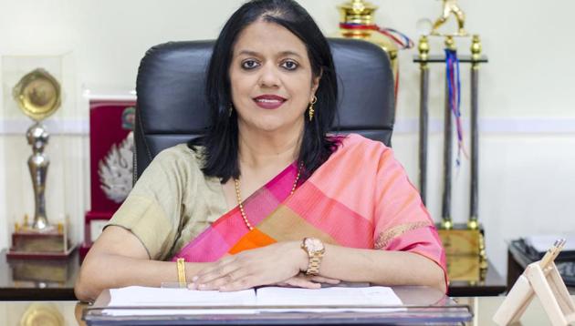 Veera Pandey, principal, Vishwa Bharati Public School, Sector-28, Noida (HT) Veera Pandey, principal, Vishwa Bharati Public School, Sector-28, Noida (HT)