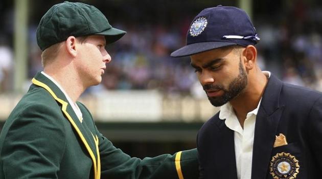 File image of India captain Virat Kohli (R) and Australia cricketer Steve Smith.(Cricket Australia/Getty Images)