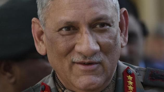 When the unprecedented, peacetime cross-border air strikes were being planned against terror targets in Pakistan, Army chief General Bipin Rawat told the government that the army was fully prepared to deal with any land offensive by the Pakistan army(Vipin Kumar/HT PHOTO)