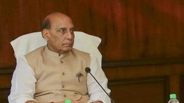 Union defence minister Rajnath Singh has given his go-ahead to the restructuring of the Army headquarters (HQ).(PTI Photo)