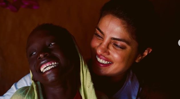 Priyanka Chopra in Sudan as the UNICEF goodwill ambassador.