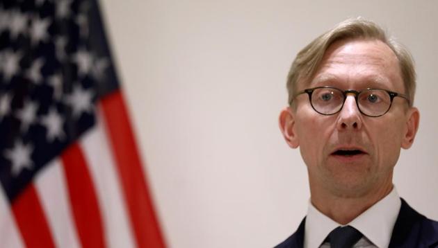 Brian Hook, U.S. Special Representative for Iran, speaks about American sanctions on Iran for India.(Reuters photo)