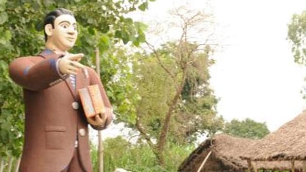 A decade-old statue of Bhimrao Ambedkar in Bandri village of Sagar district in Madhya Pradesh was vandalised Tuesday night.(Representative image/HT Photo)