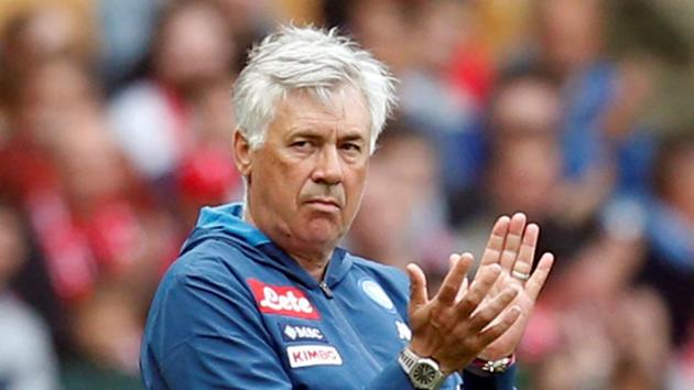 Soccer Football - Pre Season Friendly - Napoli v Liverpool - BT Murrayfield Stadium, Edinburgh, Britain - July 28, 2019 Napoli manager Carlo Ancelotti during the match Action Images via Reuters/Ed Sykes (Action Images via Reuters) Soccer Football - Pre Season Friendly - Napoli v Liverpool - BT Murrayfield Stadium, Edinburgh, Britain - July 28, 2019 Napoli manager Carlo Ancelotti during the match Action Images via Reuters/Ed Sykes (Action Images via Reuters)