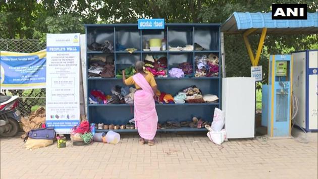 The shelf is named as “People’s wall.” (Twitter/@ANI) The shelf is named as “People’s wall.” (Twitter/@ANI)