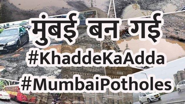 NCP Mumbai’s Twitter page has invited activists to upload pictures of potholes under the seen hashtags and tag BMC in it too.(Twitter/NCP Mumbai)